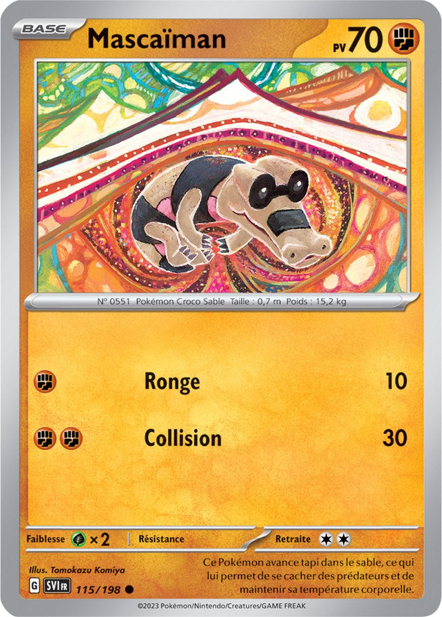 Mascaïman – 115/198 – Carte Pokémon Écarlate et Violet EV01 (Reverse)
