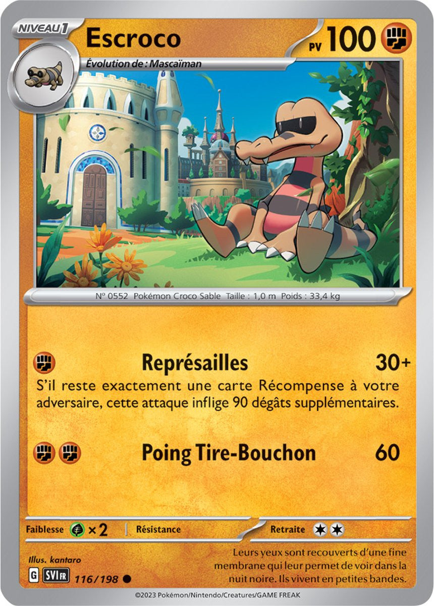 Escroco – 116/198 – Carte Pokémon Écarlate et Violet EV01 (Reverse)
