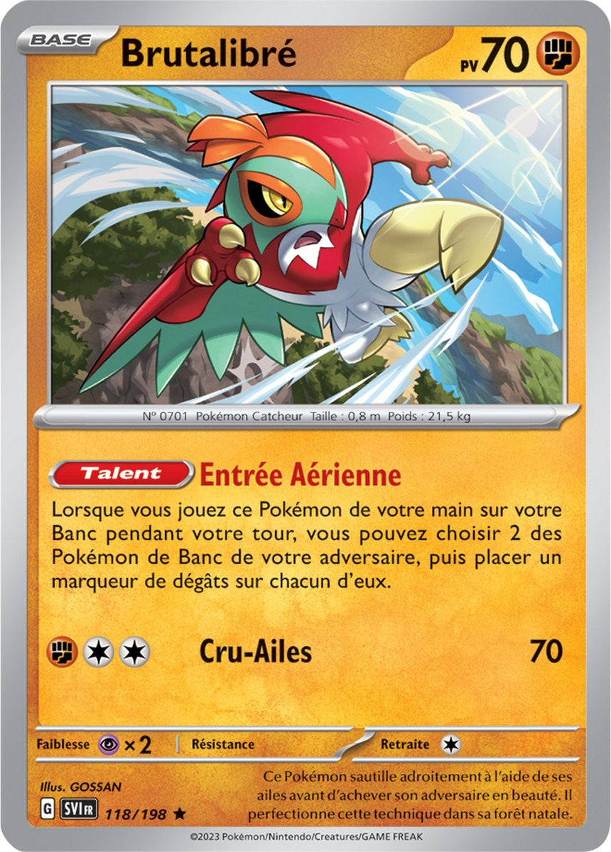 Brutalibré – 118/198 – Carte Pokémon Écarlate et Violet EV01 (Reverse)