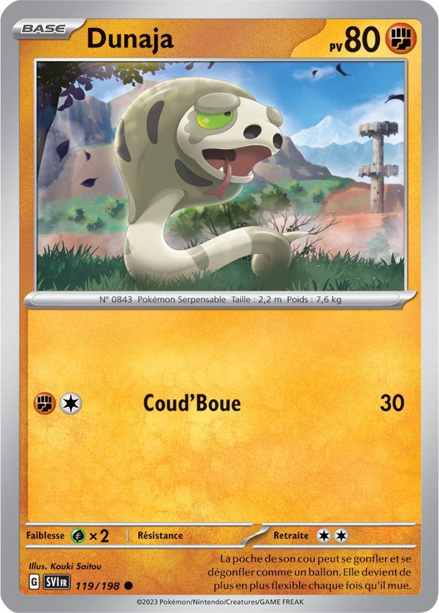 Dunaja – 119/198 – Carte Pokémon Écarlate et Violet EV01 (Normale)