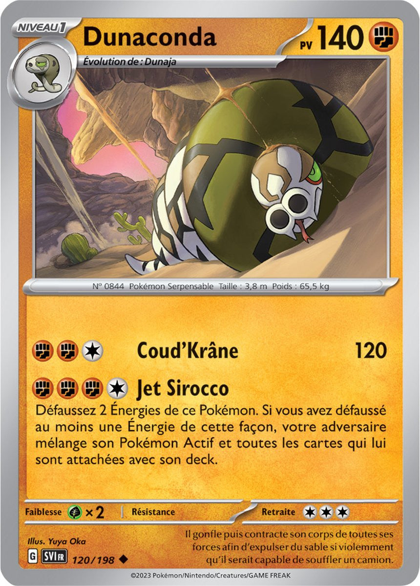 Dunaconda – 120/198 – Carte Pokémon Écarlate et Violet EV01 (Normale)