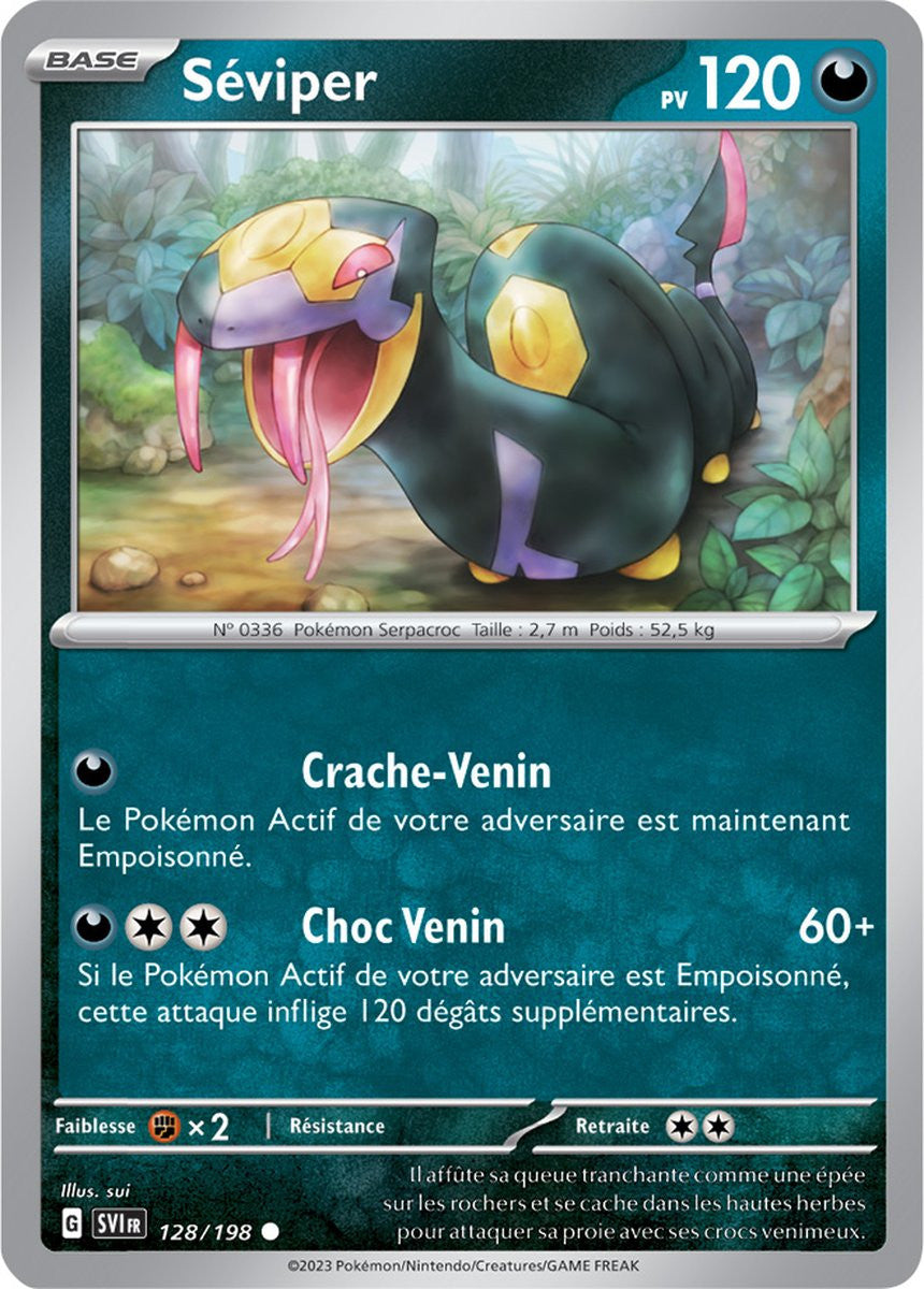 Séviper – 128/198 – Carte Pokémon Écarlate et Violet EV01 (Normale)