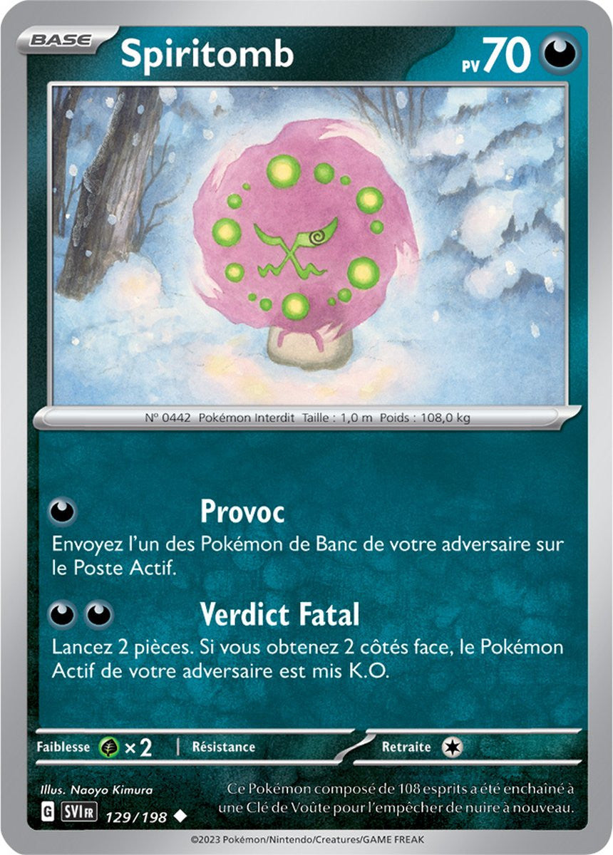 Spiritomb – 129/198 – Carte Pokémon Écarlate et Violet EV01 (Normale)