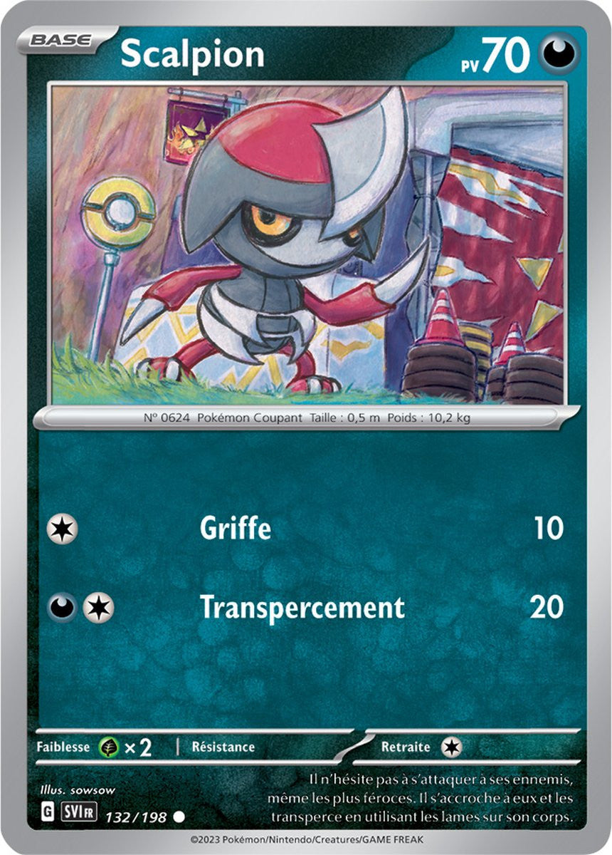 Scalpion – 132/198 – Carte Pokémon Écarlate et Violet EV01 (Normale)