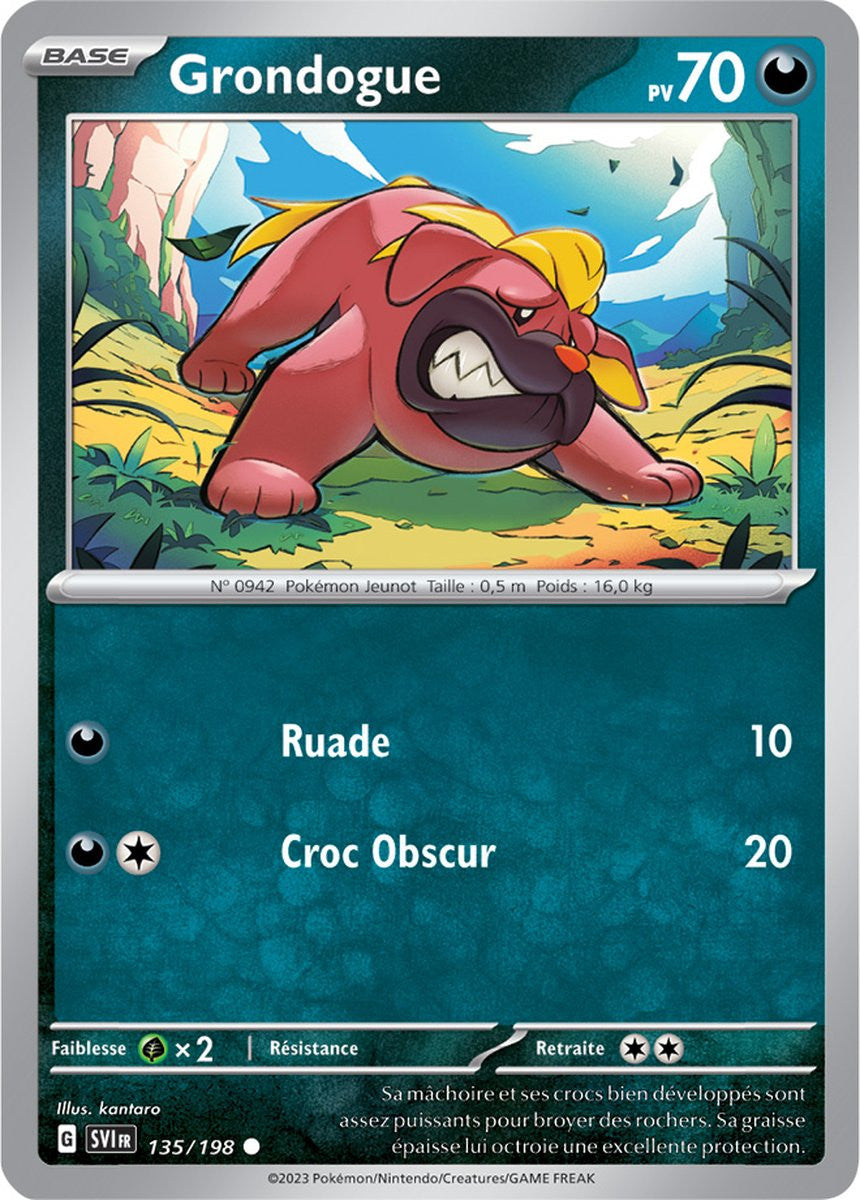 Grondogue – 135/198 – Carte Pokémon Écarlate et Violet EV01 (Normale)