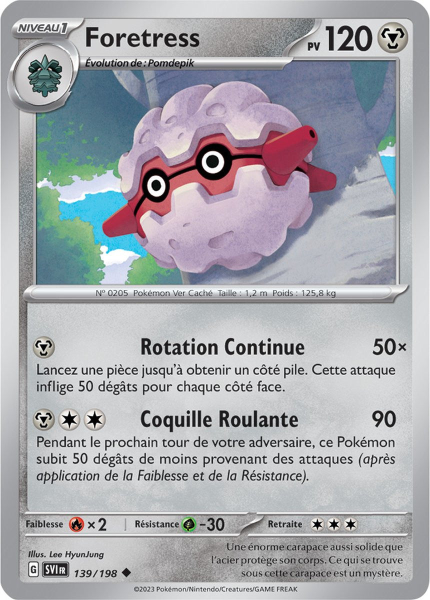 Foretress – 139/198 – Carte Pokémon Écarlate et Violet EV01 (Reverse)