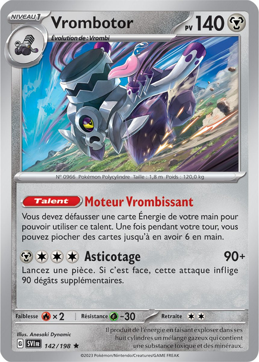 Vrombotor – 142/198 – Carte Pokémon Écarlate et Violet EV01 (Reverse)