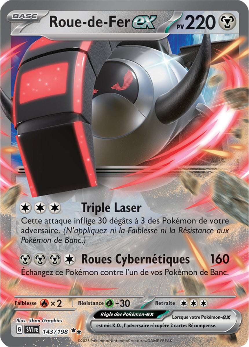 Roue-de-Fer ex – 143/198 – Carte Pokémon Écarlate et Violet EV01