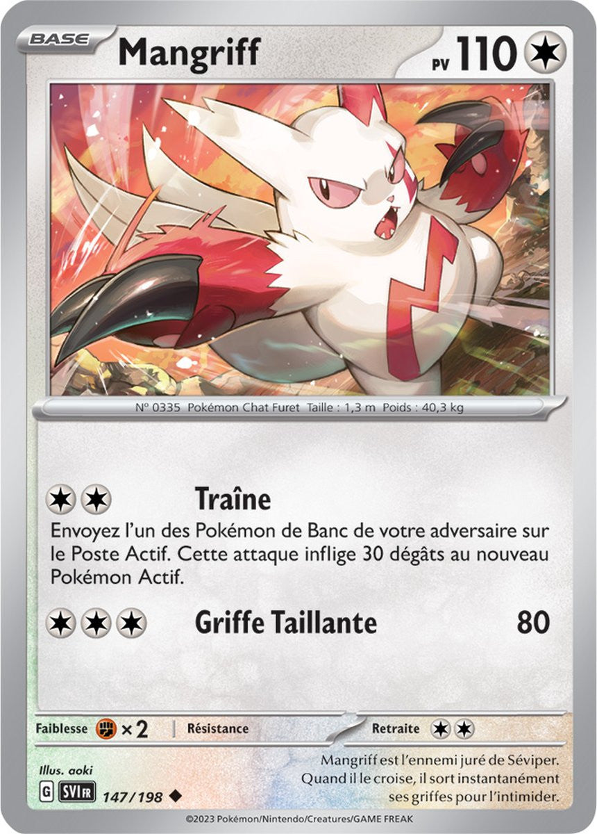 Mangriff – 147/198 – Carte Pokémon Écarlate et Violet EV01 (Reverse)