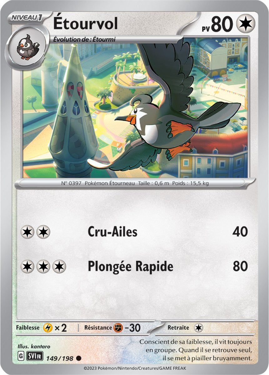 Étourvol – 149/198 – Carte Pokémon Écarlate et Violet EV01 (Normale)