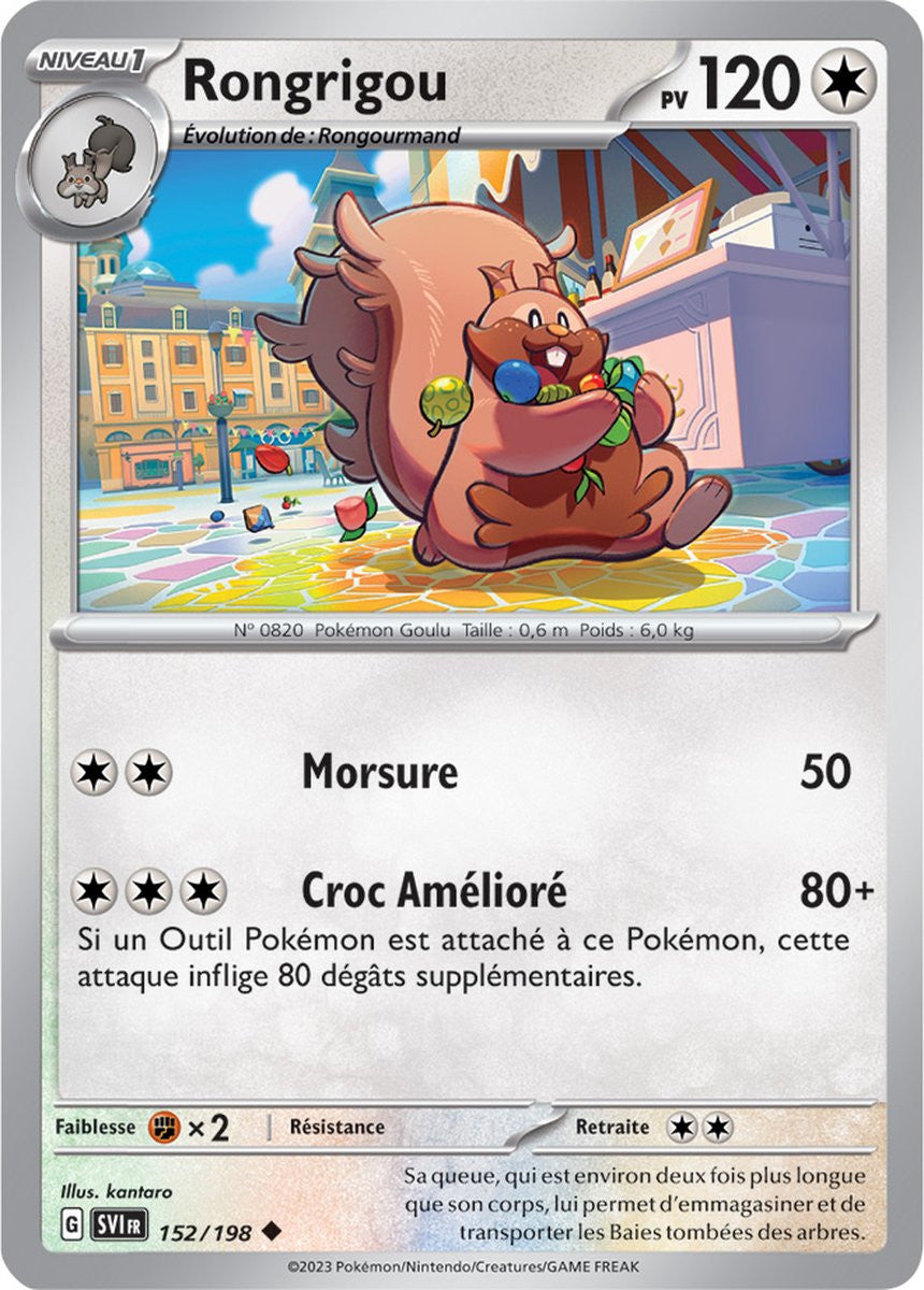 Rongrigou – 152/198 – Carte Pokémon Écarlate et Violet EV01 (Normale)