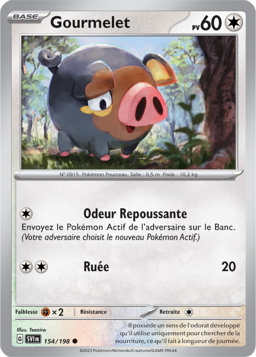 Gourmelet – 154/198 – Carte Pokémon Écarlate et Violet EV01 (Normale)
