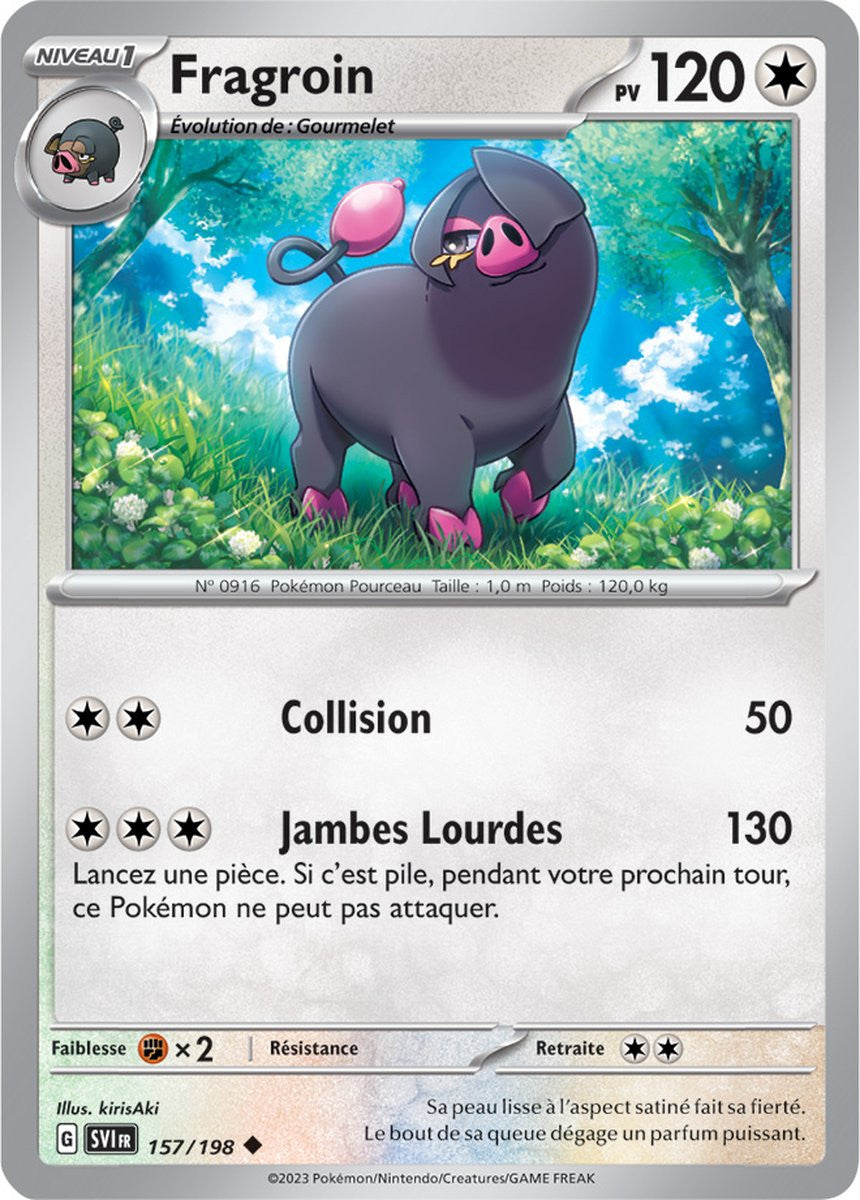 Fragroin – 157/198 – Carte Pokémon Écarlate et Violet EV01 (Reverse)