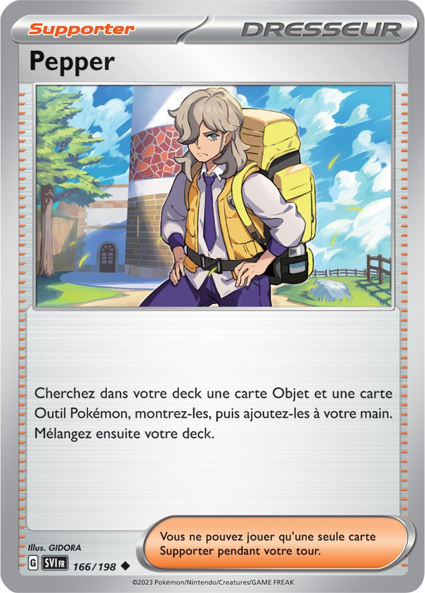 Pepper – 166/198 – Carte Pokémon Écarlate et Violet EV01 (Normale)