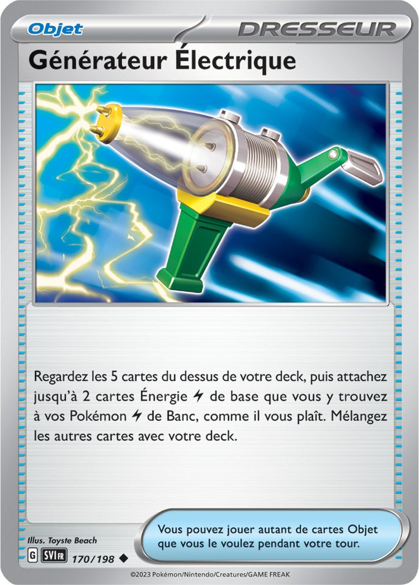 Générateur Électrique – 170/198 – Carte Pokémon Écarlate et Violet EV01 (Normale)