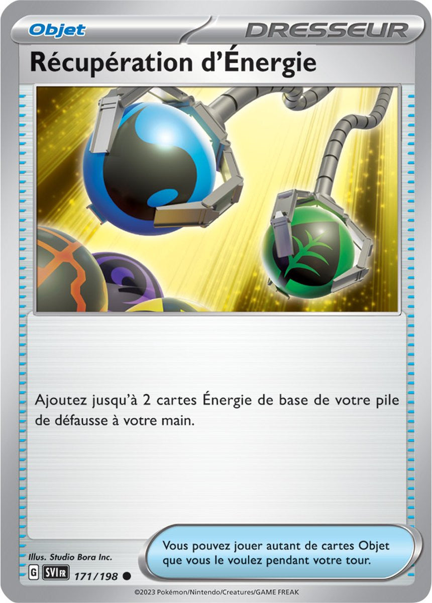 Récupération d&rsquo;Énergie – 171/198 – Carte Pokémon Écarlate et Violet EV01 (Reverse)