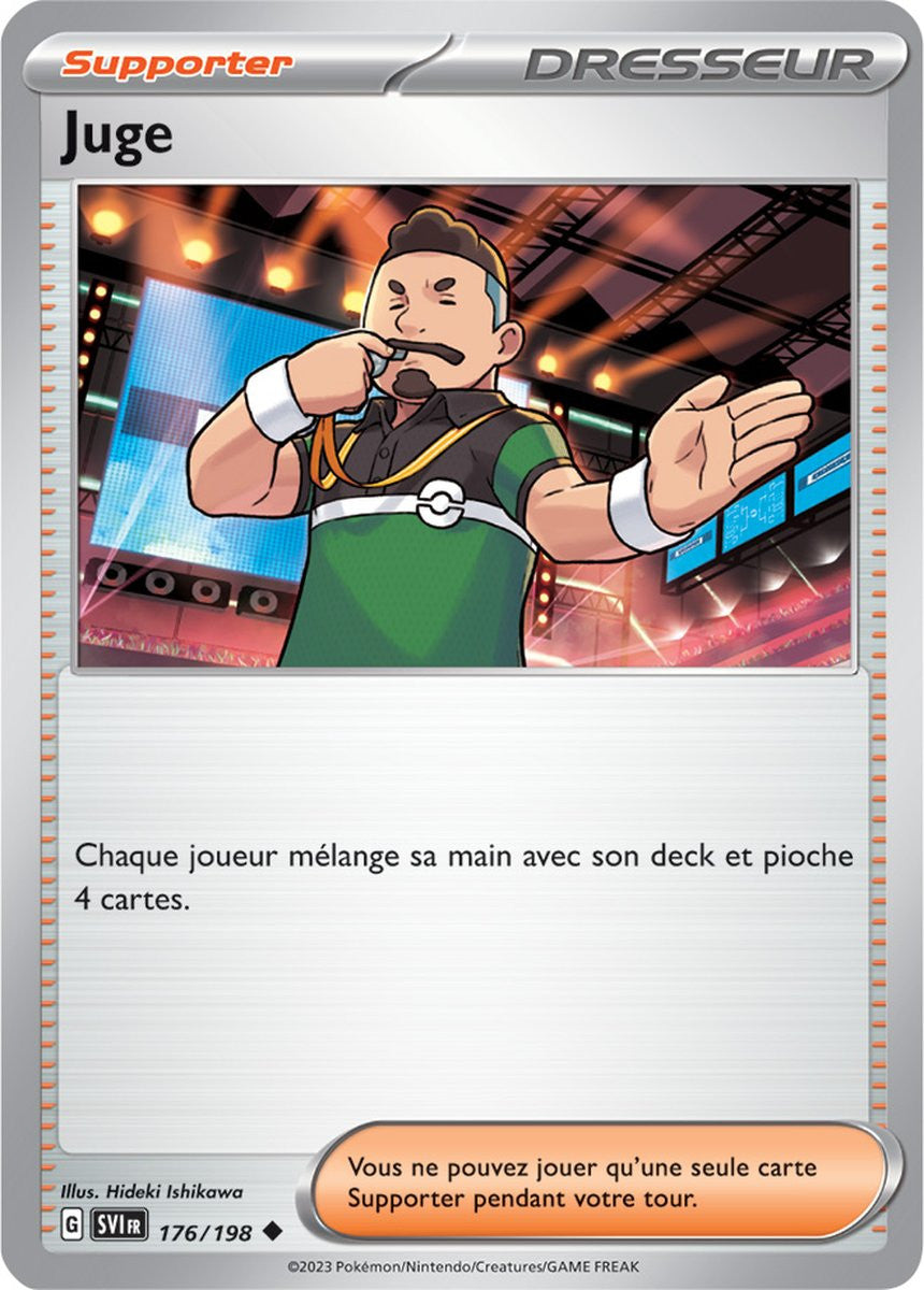 Juge – 176/198 – Carte Pokémon Écarlate et Violet EV01 (Normale)