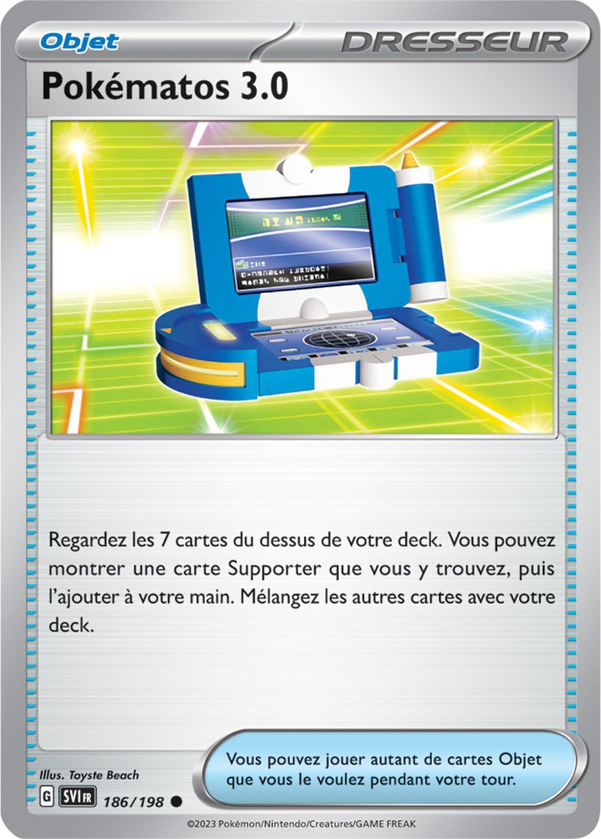 Pokématos 3.0 – 186/198 – Carte Pokémon Écarlate et Violet EV01 (Reverse)