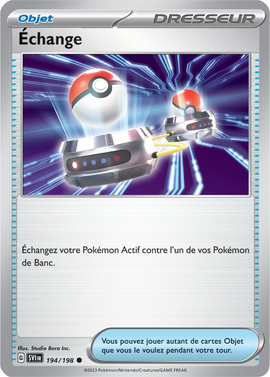 Échange – 194/198 – Carte Pokémon Écarlate et Violet EV01 (Reverse)