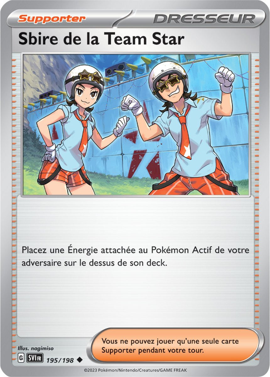 Sbire de la Team Star – 195/198 – Carte Pokémon Écarlate et Violet EV01 (Normale)