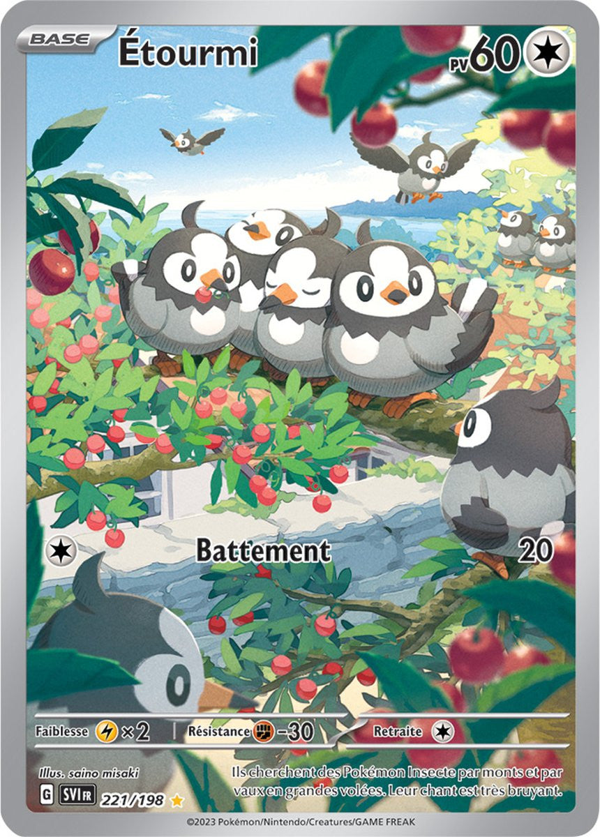 Étourmi – 221/198 – Carte Pokémon Écarlate et Violet EV01