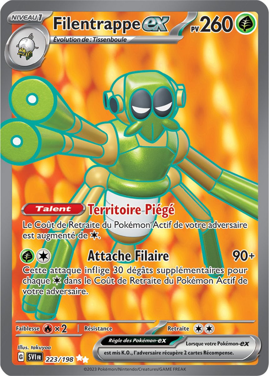Filentrappe ex – 223/198 – Carte Pokémon Écarlate et Violet EV01