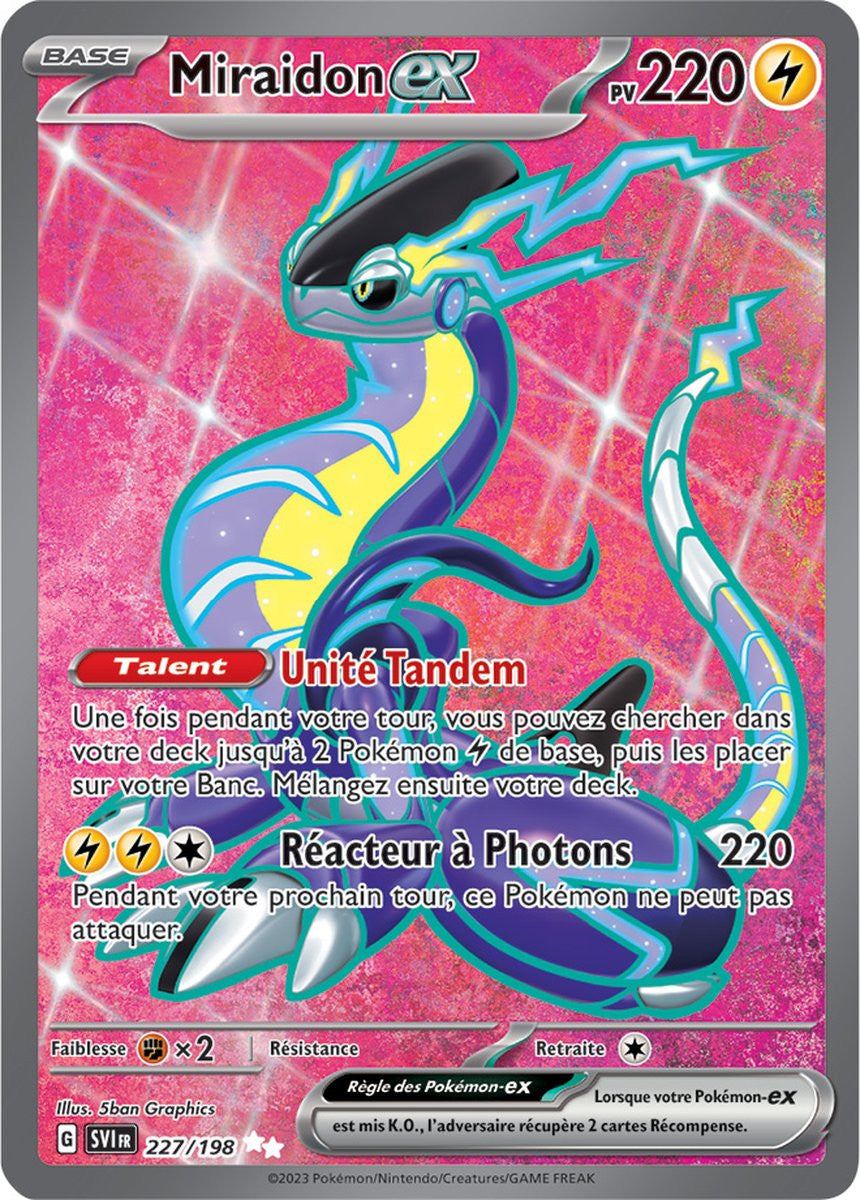 Miraidon ex – 227/198 – Carte Pokémon Écarlate et Violet EV01