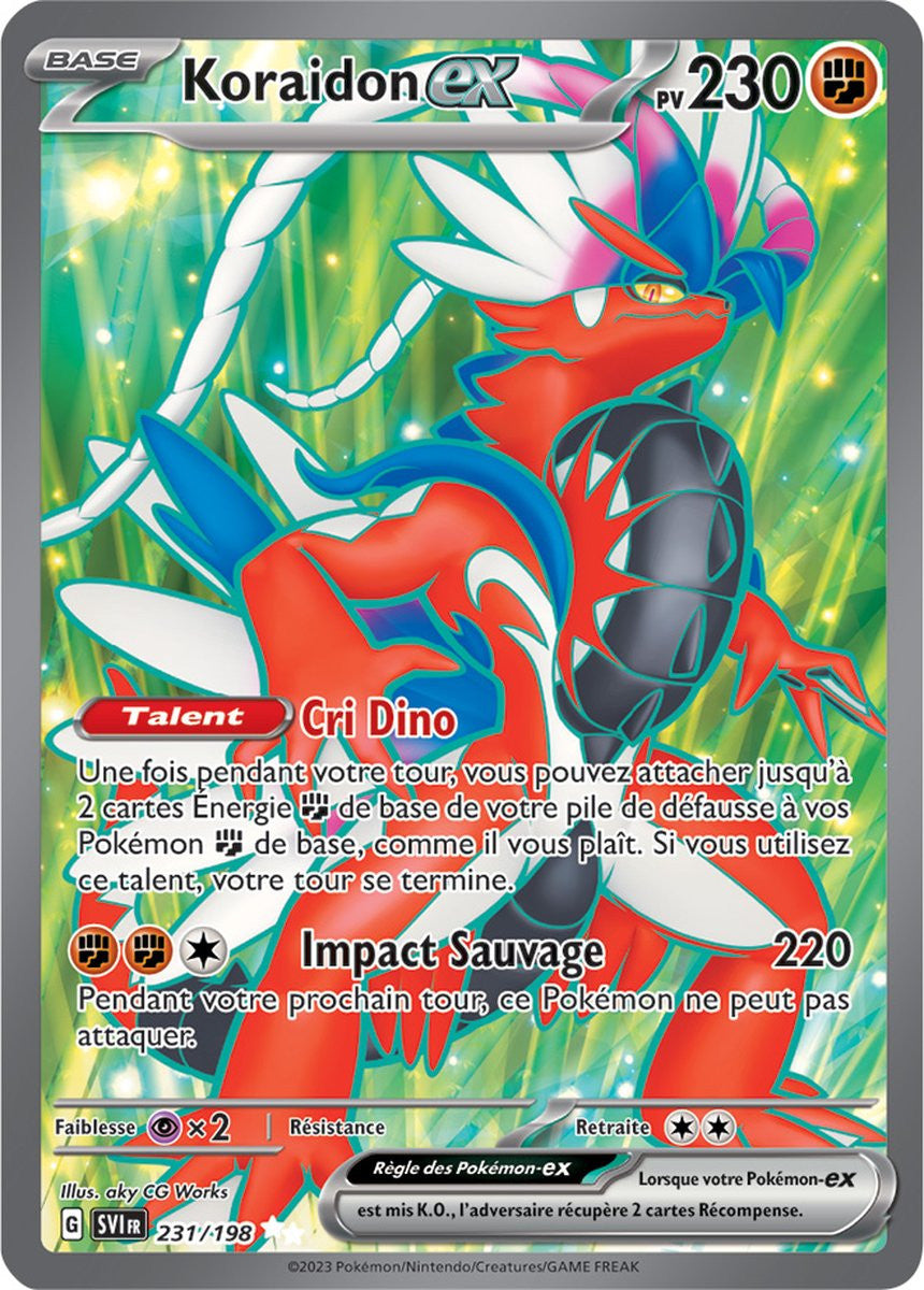 Koraidon ex – 231/198 – Carte Pokémon Écarlate et Violet EV01