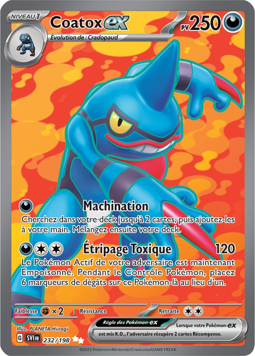 Coatox ex – 232/198 – Carte Pokémon Écarlate et Violet EV01