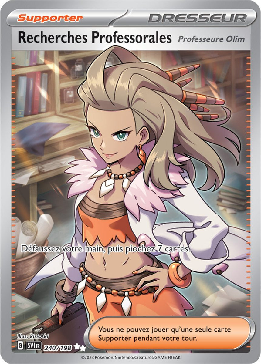 Recherches Professorales – 240/198 – Carte Pokémon Écarlate et Violet EV01
