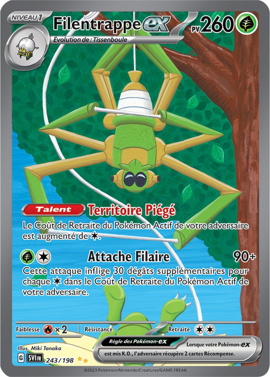 Filentrappe ex – 243/198 – Carte Pokémon Écarlate et Violet EV01