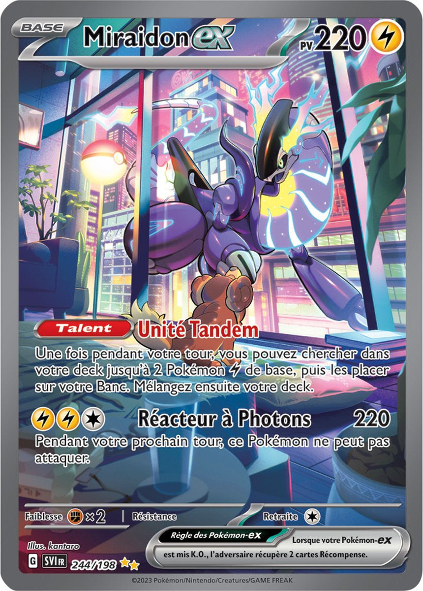 Miraidon ex – 244/198 – Carte Pokémon Écarlate et Violet EV01