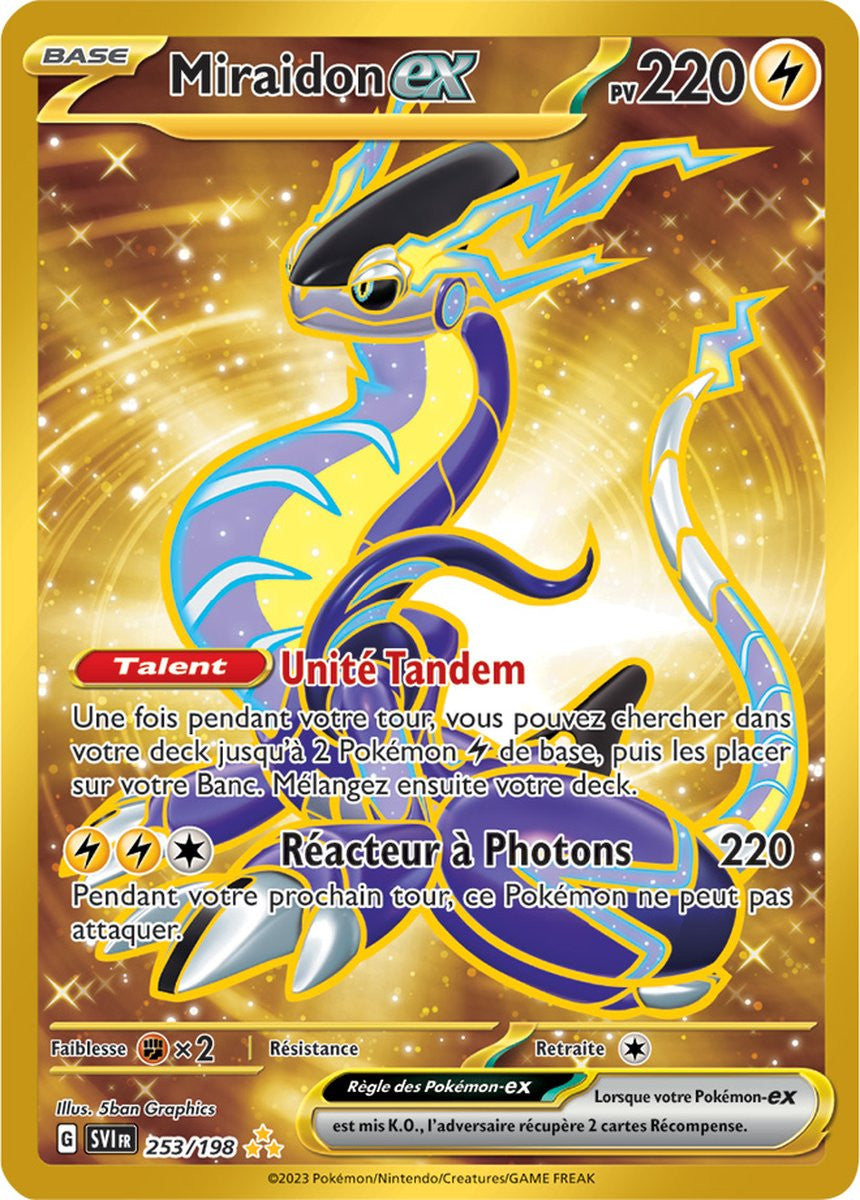 Miraidon ex – 253/198 – Carte Pokémon Écarlate et Violet EV01