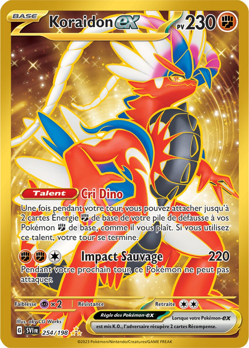 Koraidon ex – 254/198 – Carte Pokémon Écarlate et Violet EV01