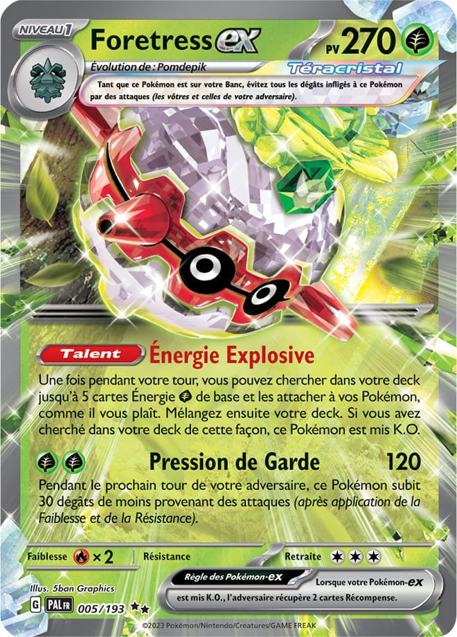 Foretress EX – 005/193 – Carte Pokémon Évolutions à Paldea EV02