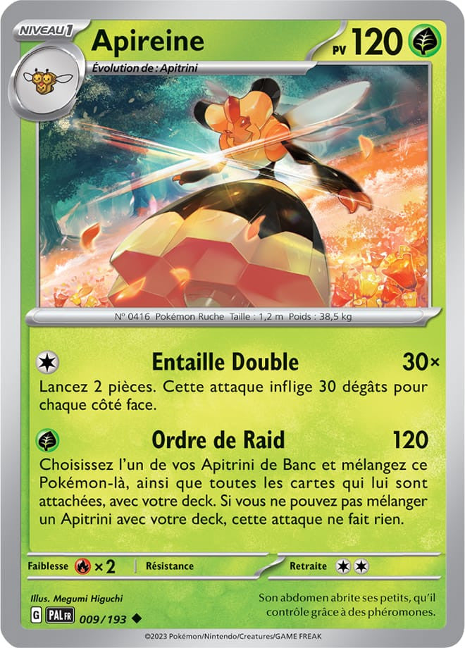 Apireine – 009/193 – Carte Pokémon Évolutions à Paldea EV02 (Reverse)