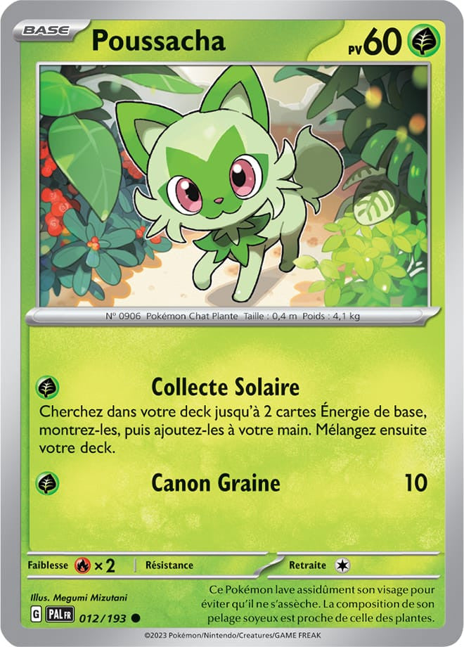 Poussacha – 012/193 – Carte Pokémon Évolutions à Paldea EV02 (Reverse)