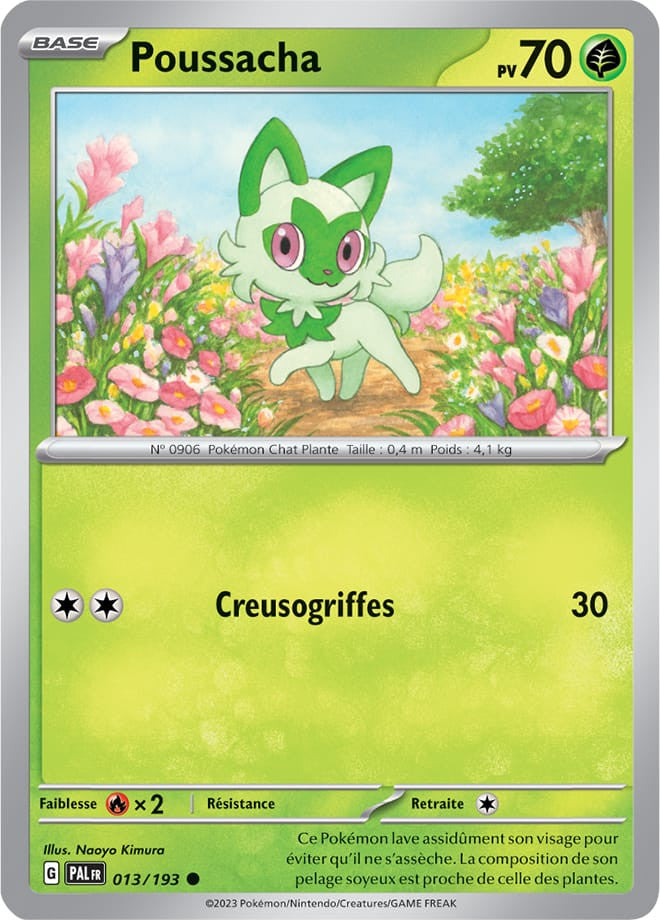 Poussacha – 013/193 – Carte Pokémon Évolutions à Paldea EV02 (Normale)
