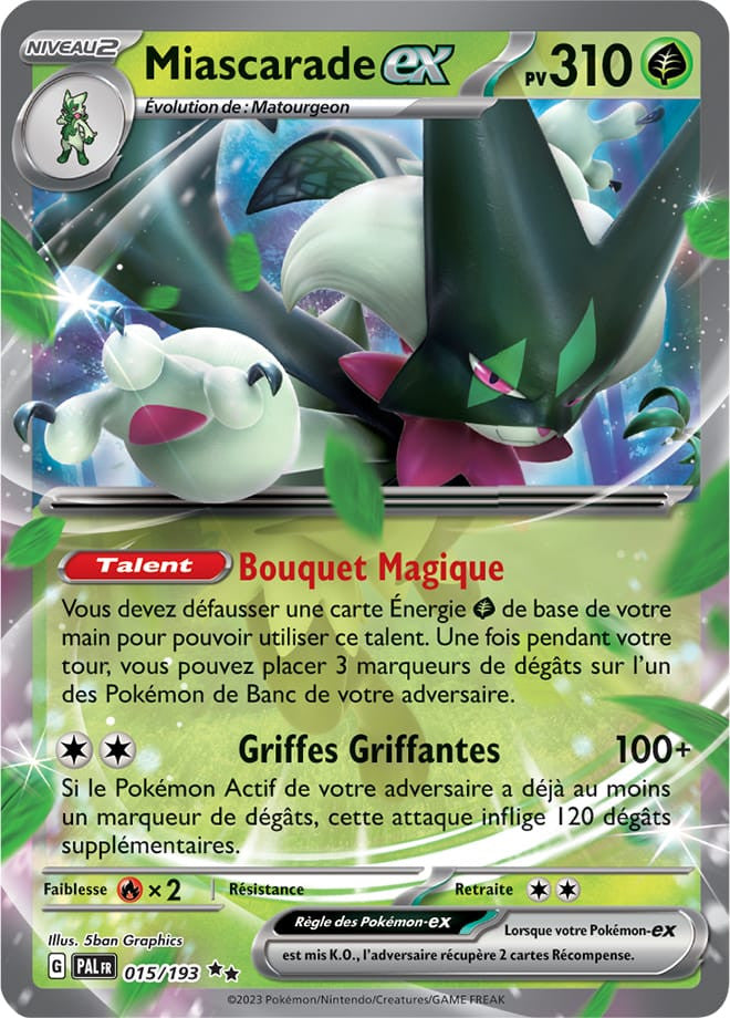 Miascarade EX – 015/193 – Carte Pokémon Évolutions à Paldea EV02
