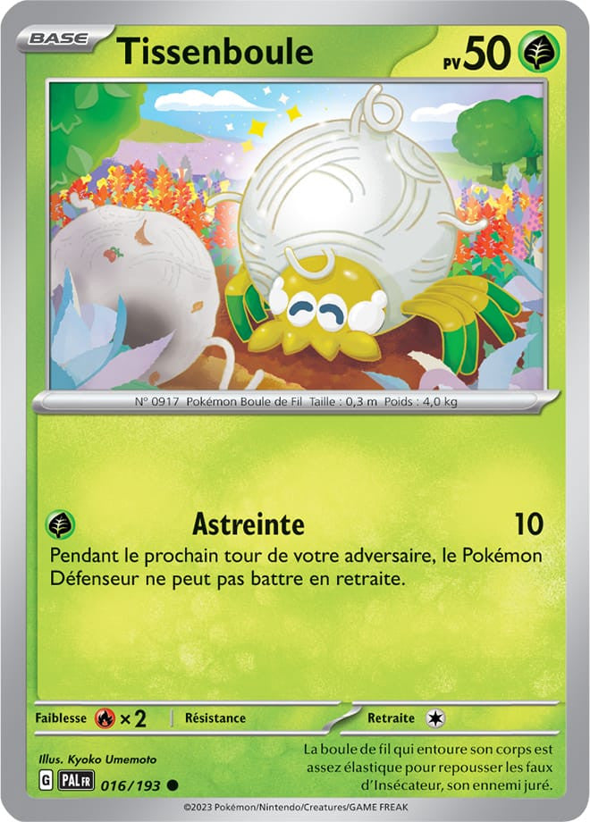 Tissenboule – 016/193 – Carte Pokémon Évolutions à Paldea EV02 (Reverse)