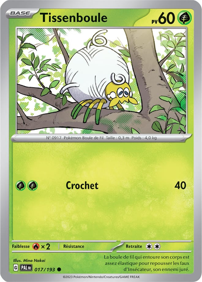 Tissenboule – 017/193 – Carte Pokémon Évolutions à Paldea EV02 (Reverse)