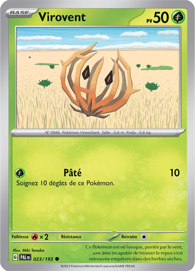 Virovent – 023/193 – Carte Pokémon Évolutions à Paldea EV02 (Reverse)