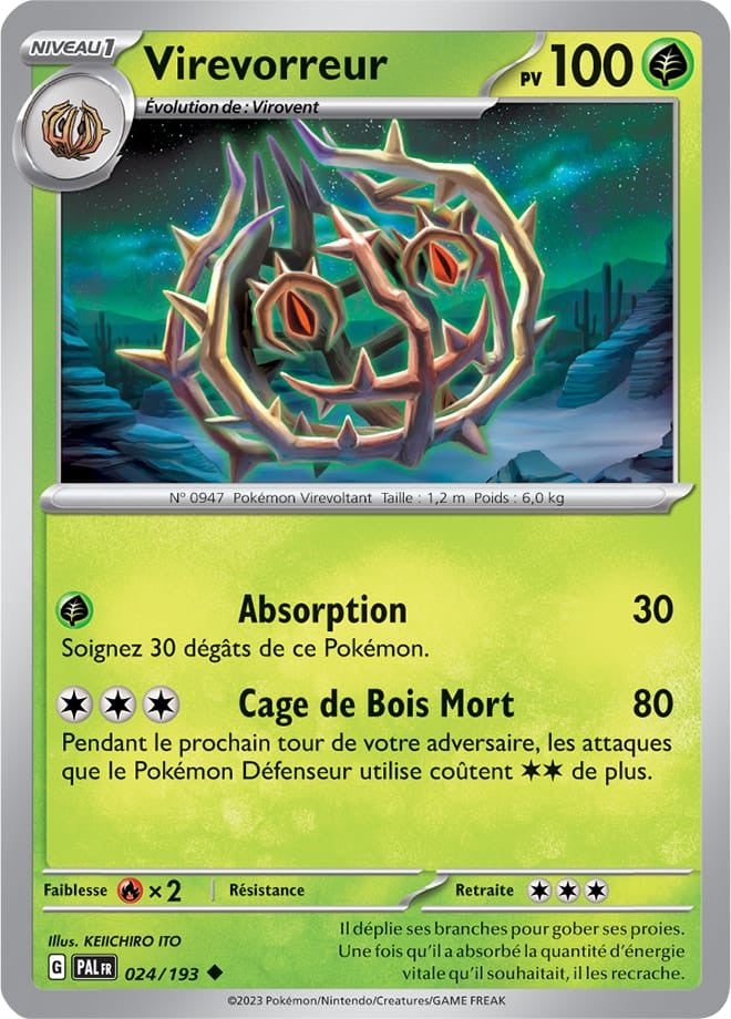 Virevorreur – 024/193 – Carte Pokémon Évolutions à Paldea EV02 (Normale)