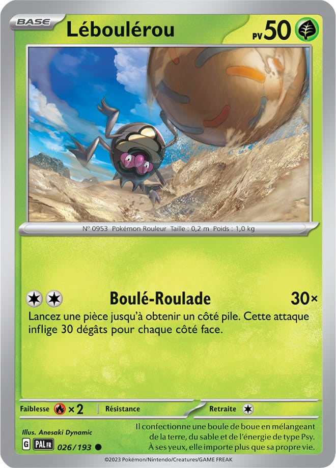 Léboulérou – 026/193 – Carte Pokémon Évolutions à Paldea EV02 (Reverse)
