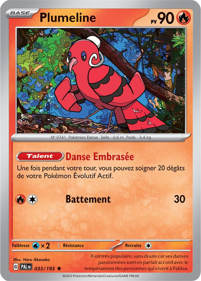 Plumeline – 033/193 – Carte Pokémon Évolutions à Paldea EV02 (Reverse)