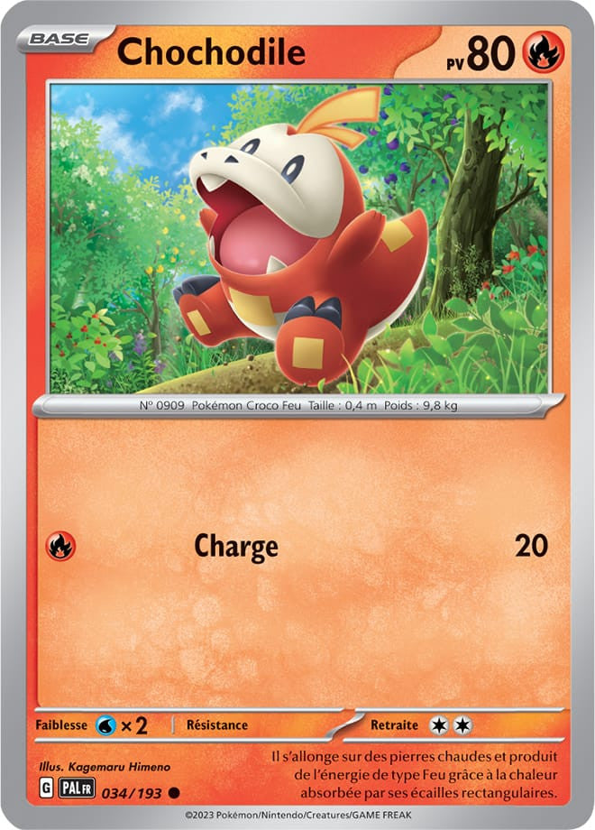 Chochodile – 034/193 – Carte Pokémon Évolutions à Paldea EV02 (Reverse)