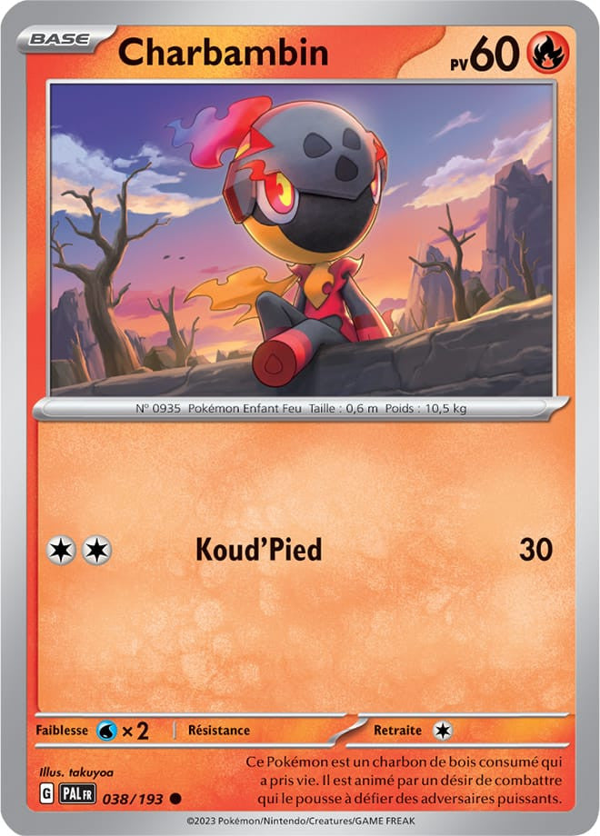 Charbambin – 038/193 – Carte Pokémon Évolutions à Paldea EV02 (Normale)