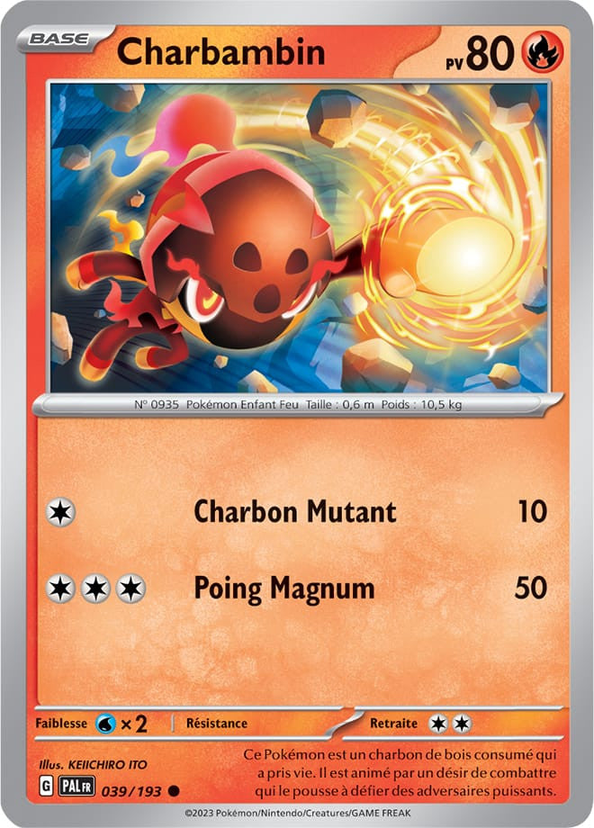 Charbambin – 039/193 – Carte Pokémon Évolutions à Paldea EV02 (Normale)