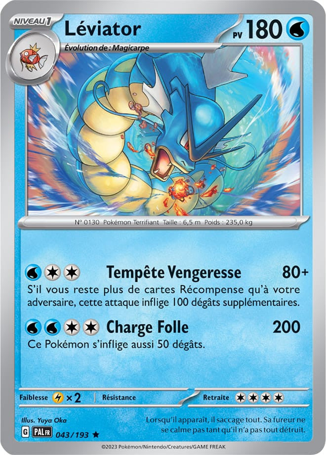 Léviator – 043/193 – Carte Pokémon Évolutions à Paldea EV02 (Reverse)