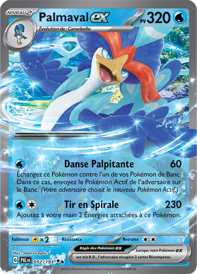 Palmaval EX – 052/193 – Carte Pokémon Évolutions à Paldea EV02